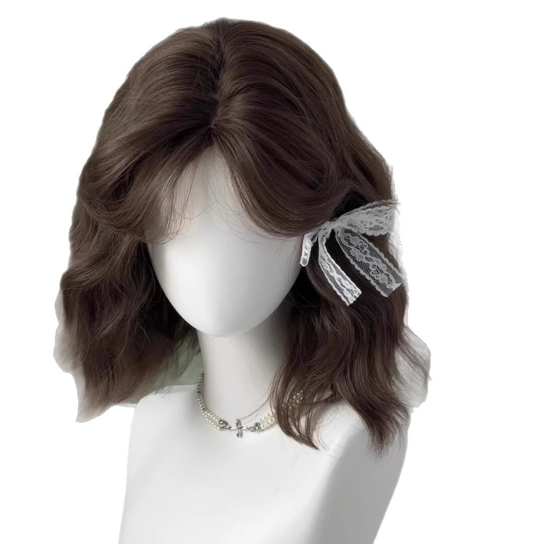 Women's Natural Fluffy Lazy Wave Seamless Full Wig Short Curly Hair