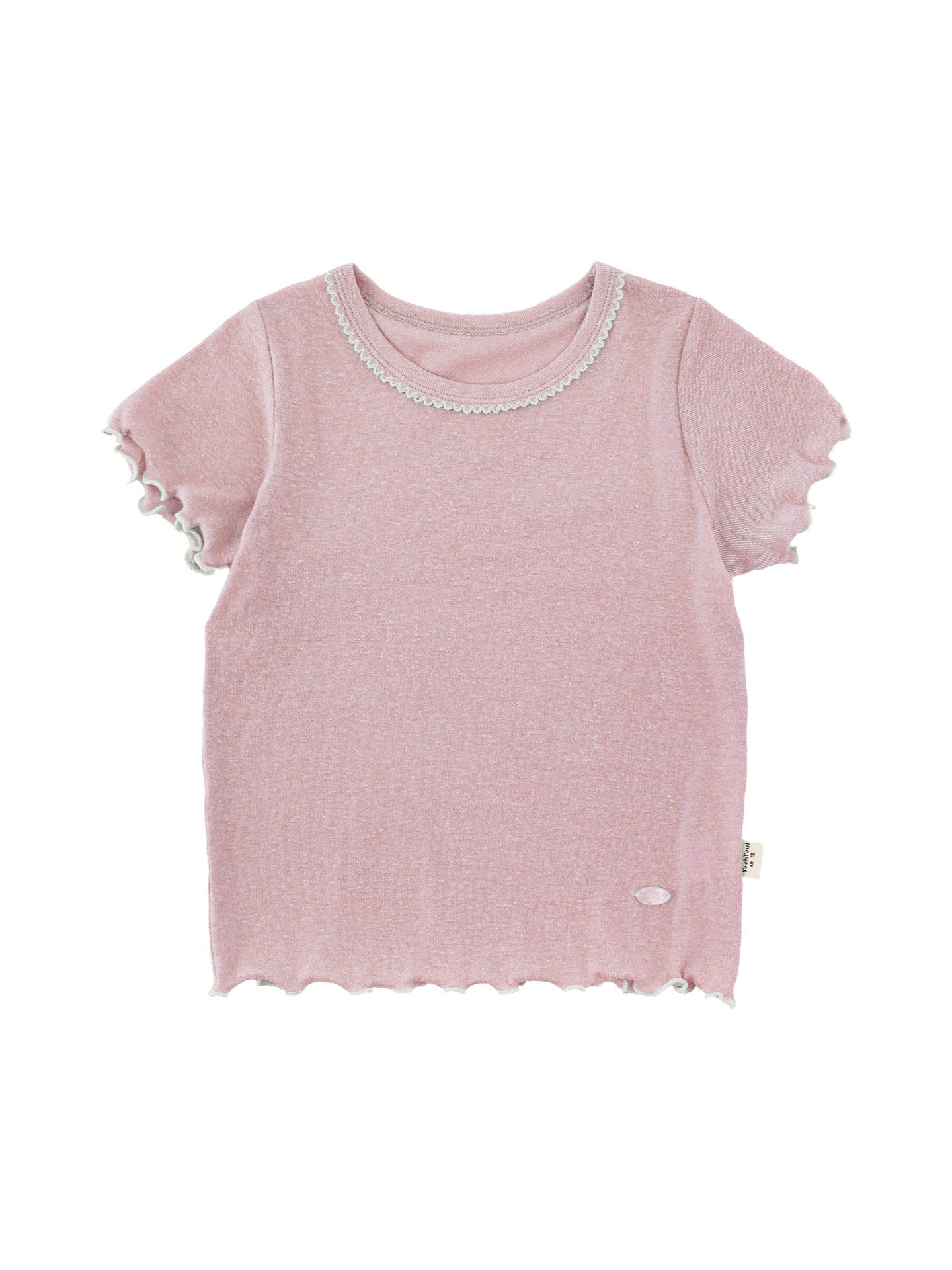 Vitality Stringy Seedge Short Sleeve Summer Snowflake Texture Sweet Cute Children's T-shirt