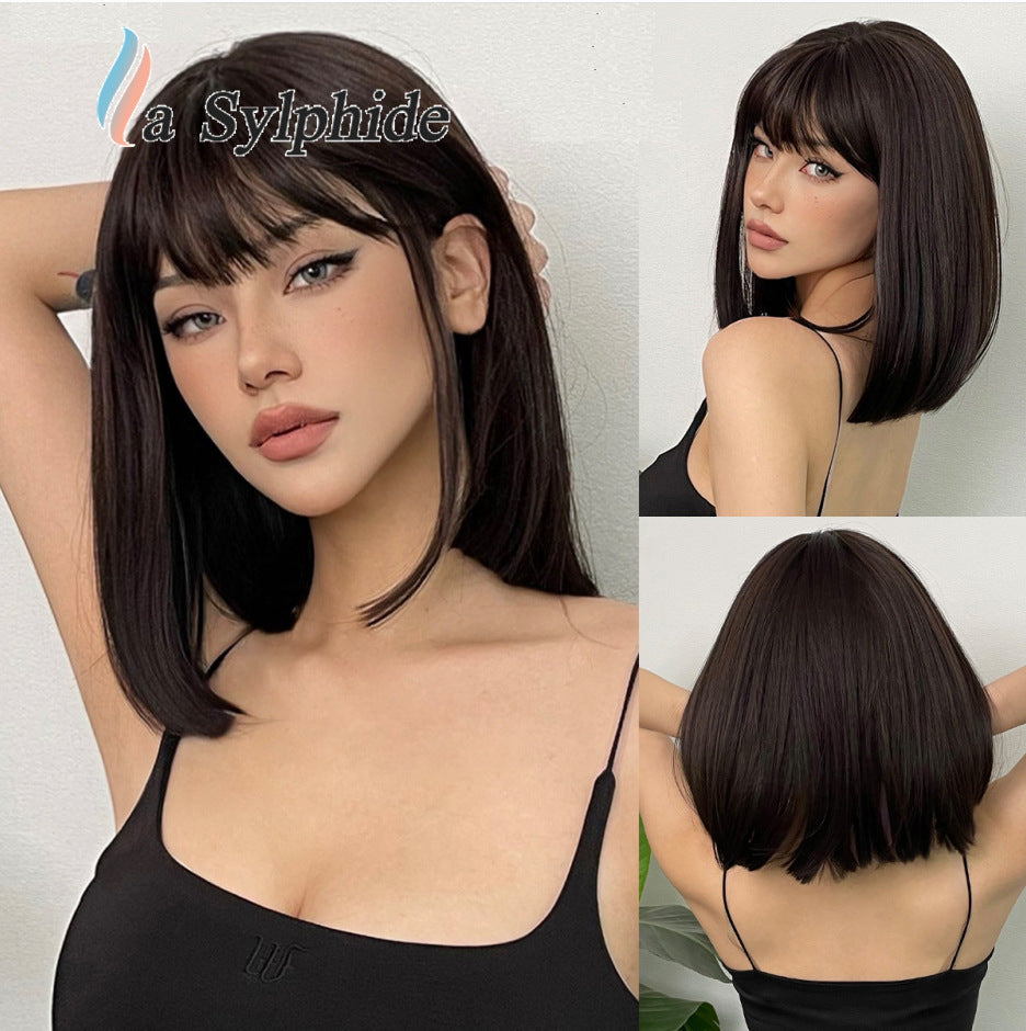 Women's Length Haircut Simulation Full Top Cover Real Hair Wig