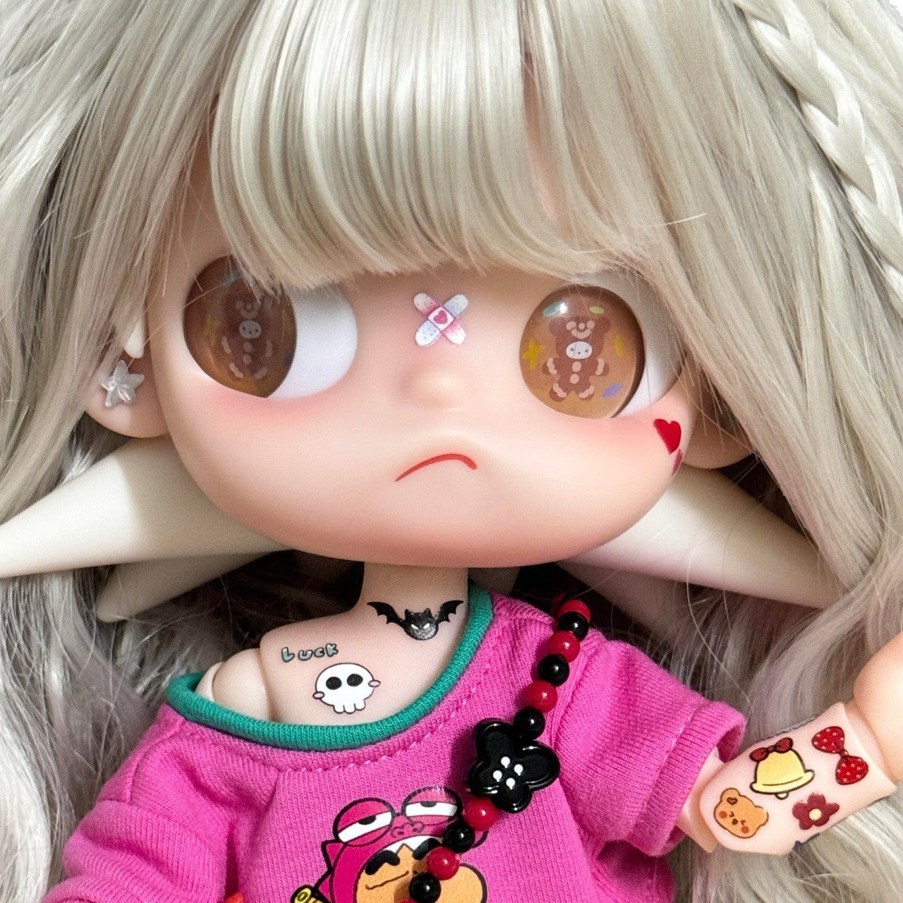 Bangs Milk Golden Long Curly Hair High Quality Fiber Can Cos Wig