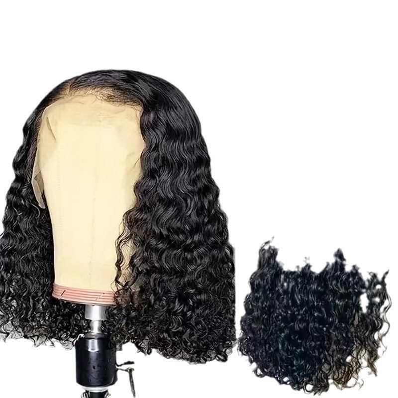 Fashion Roll African Small Volume Fluffy Natural Front Lace Chemical Wig Short Curly Hair