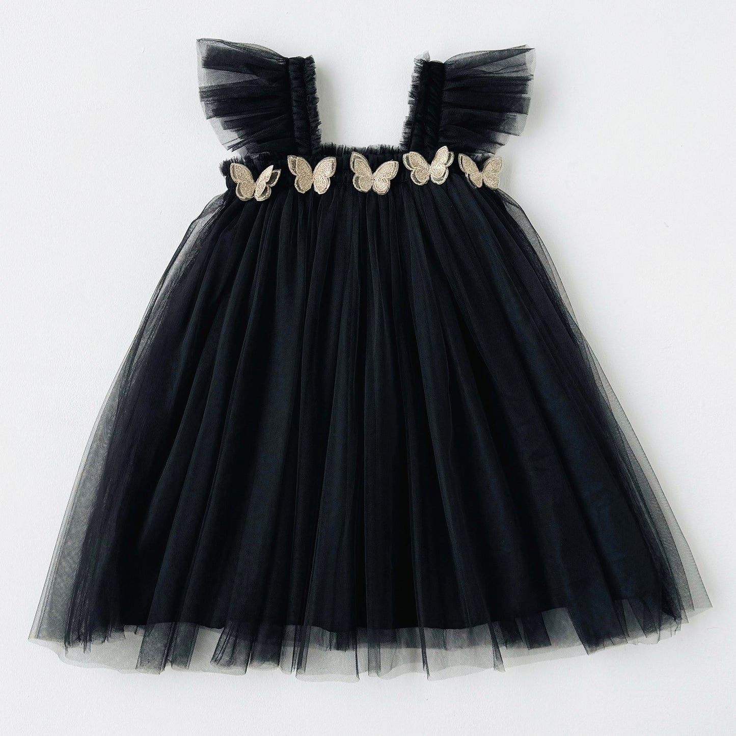 Sweet Chiffon Skirt Summer Flounced Sleeve Tube Top Princess Children's Dress