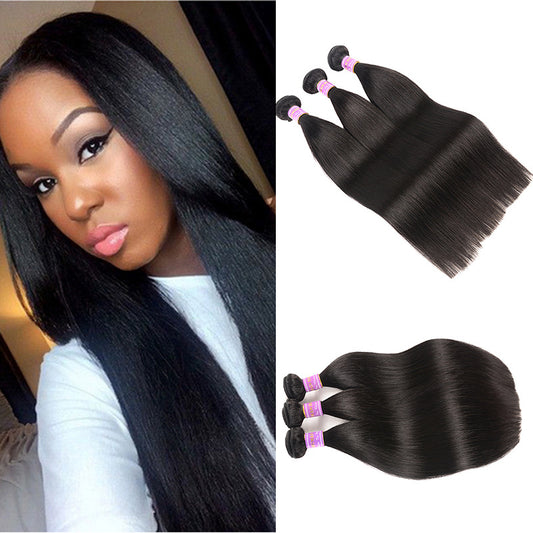 Unique Elegant Creative Human Extension Straight Real Hair Wig