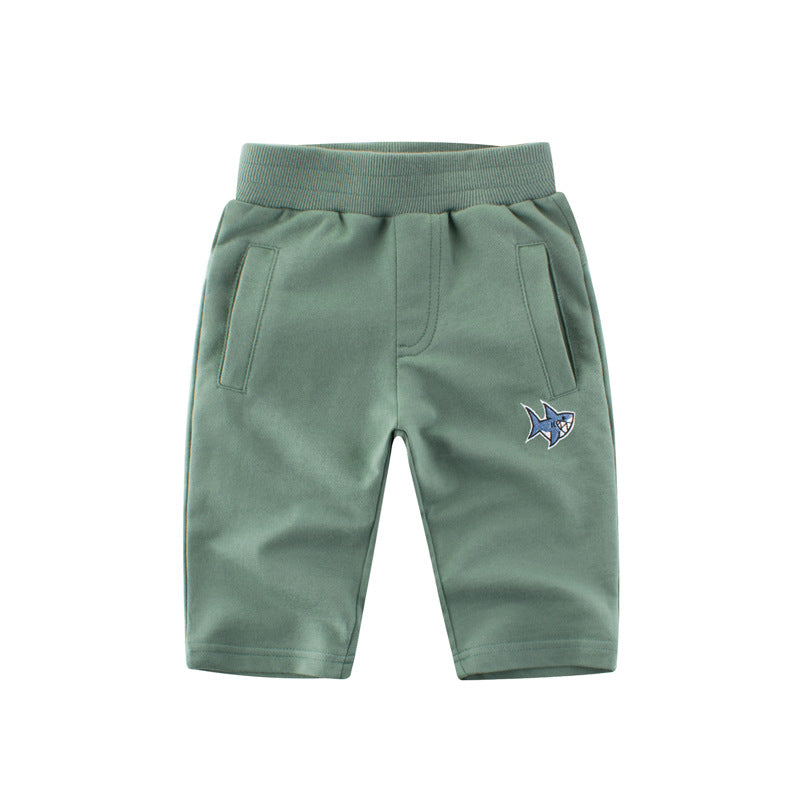 Children's Korean Style Track Boy's Cropped Trousers Children's Pants