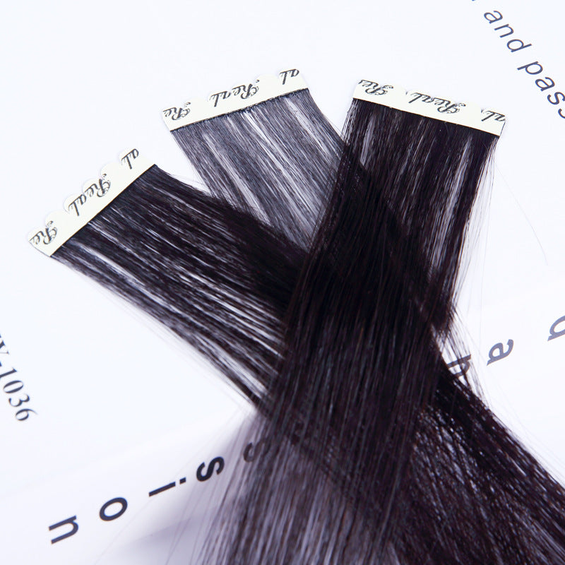 Seamless Extension Female Long Straight Invisible Real Hair Wig