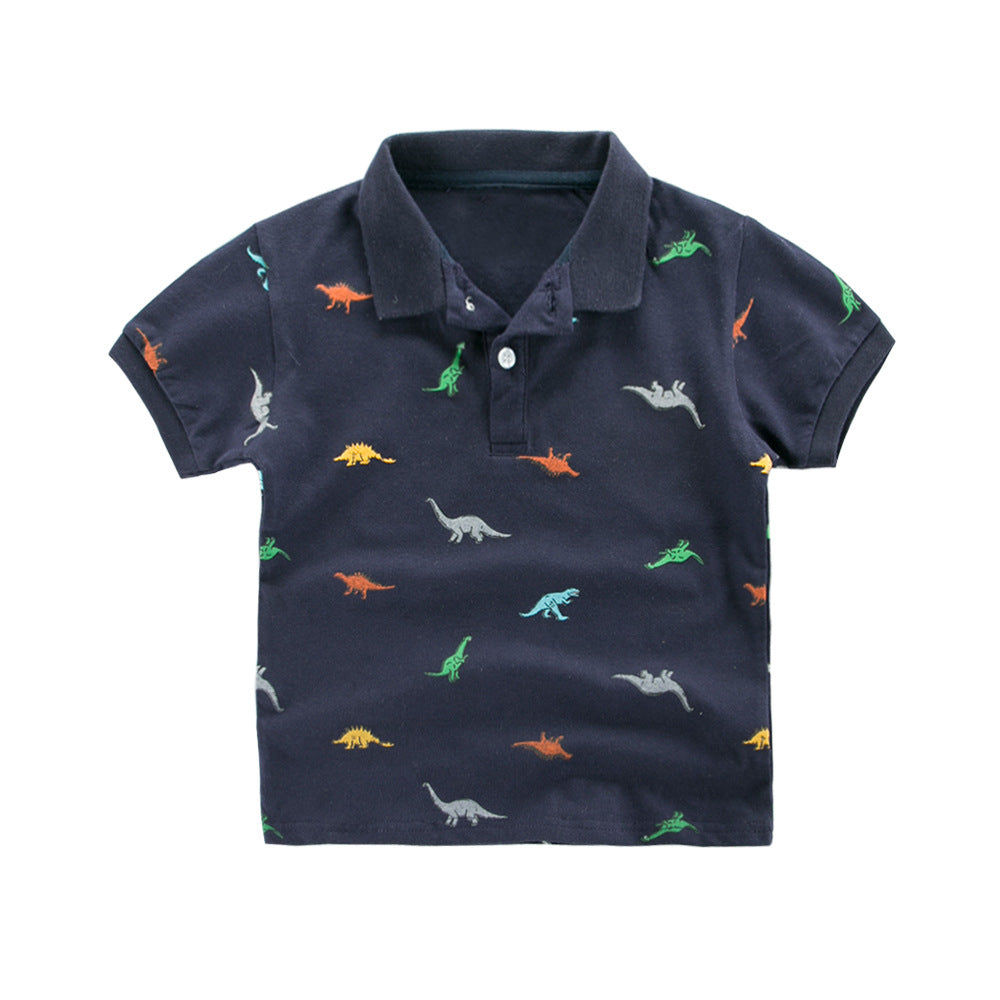 Summer Short Sleeve Shirt Three-dimensional Cartoon Casual Short-sleeved Top Children's T-shirt
