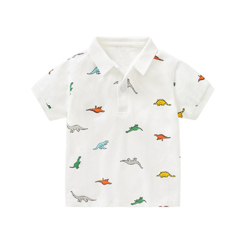 Summer Short Sleeve Shirt Three-dimensional Cartoon Casual Short-sleeved Top Children's T-shirt