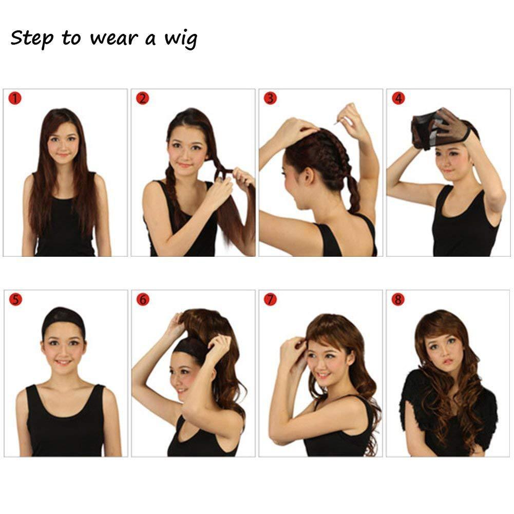 Women's Chemical Fiber Black Rose Net Synthetic Wig Short Curly Hair