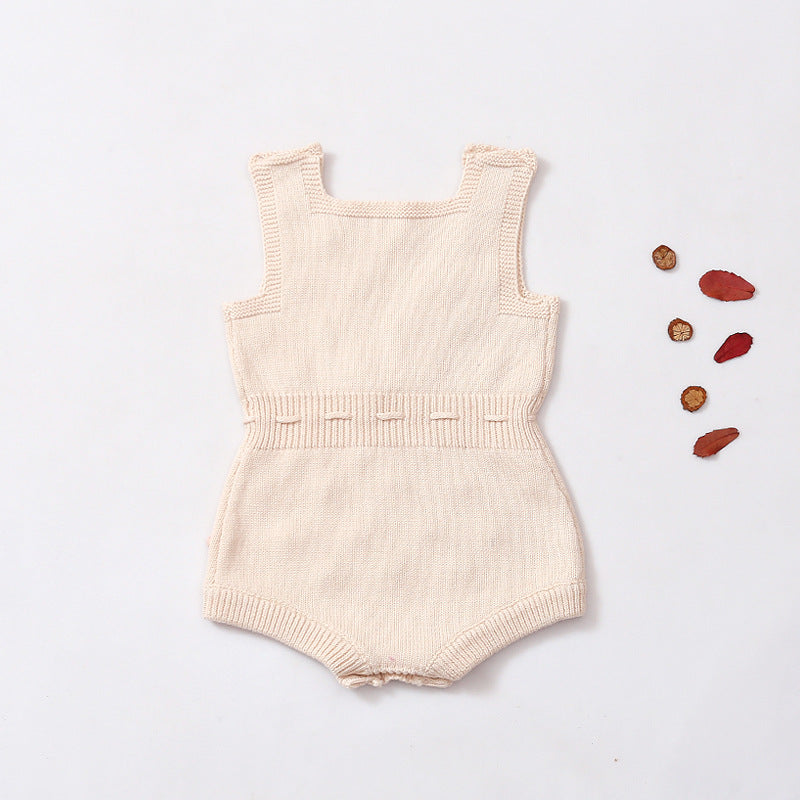 Autumn Fur Ball Infant Knitted Wool Jumpsuit, Climbing Suit