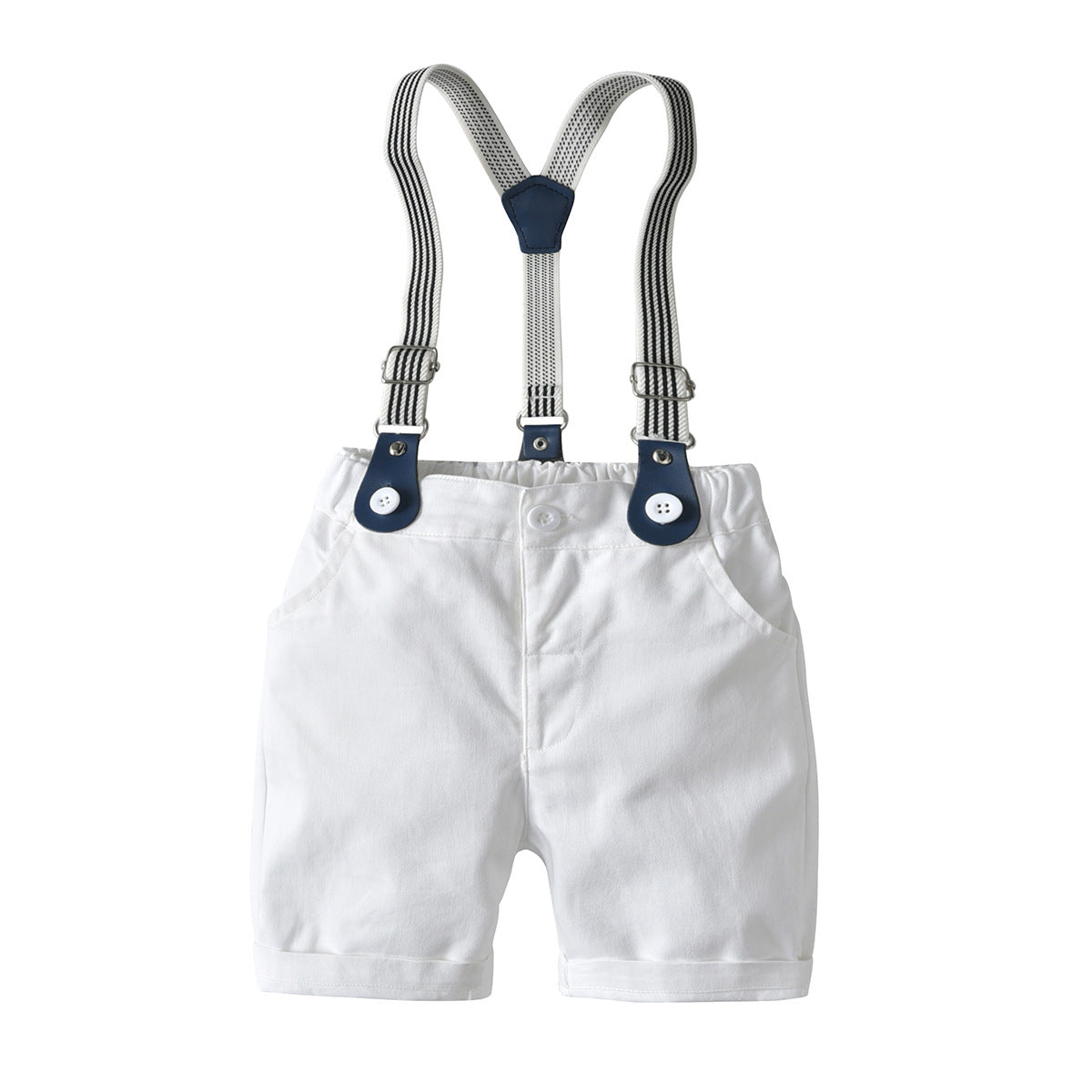 Children's Summer Clothing Gentleman Short-sleeved Plaid Shirt Children's Suit