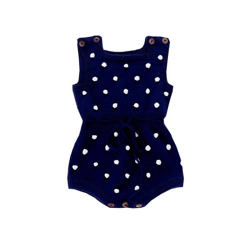 Autumn Fur Ball Infant Knitted Wool Jumpsuit, Climbing Suit