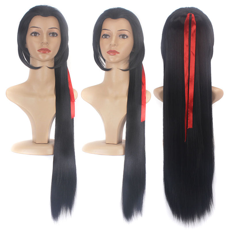 Old Ancestor Black Ancient Costume Beauty Tip Style No Cos Wig