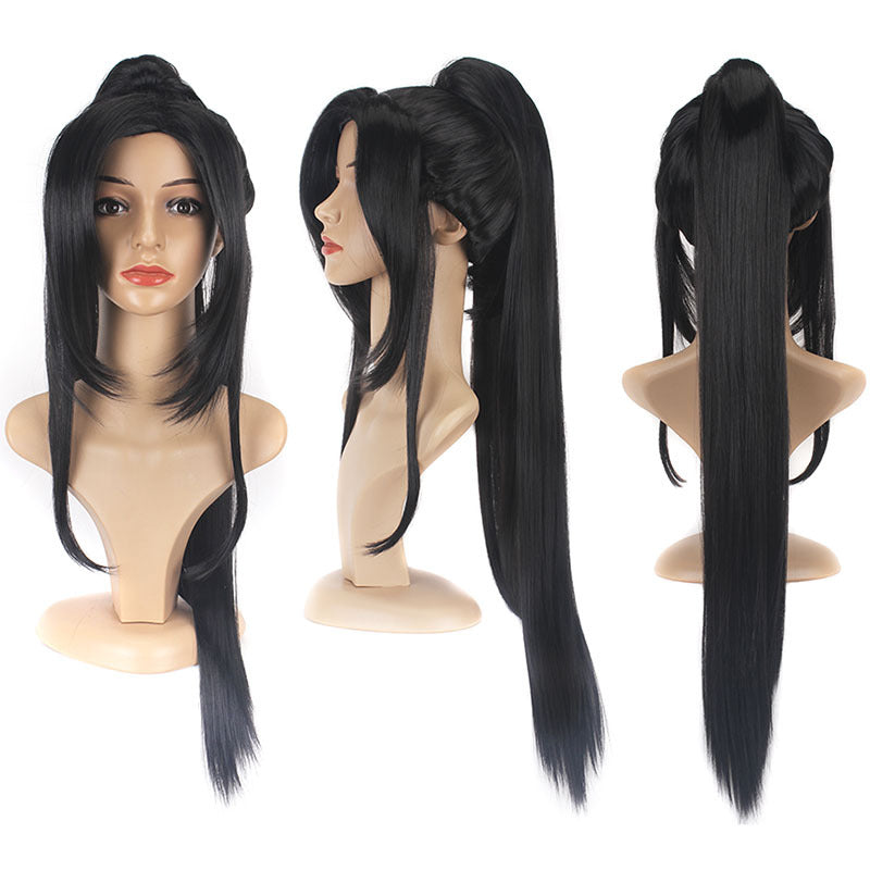 Old Ancestor Black Ancient Costume Beauty Tip Style No Cos Wig