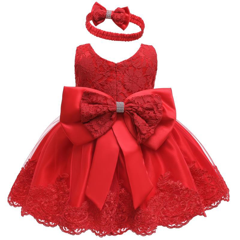 One Year Bow Hair Band Tutu Children's Dress