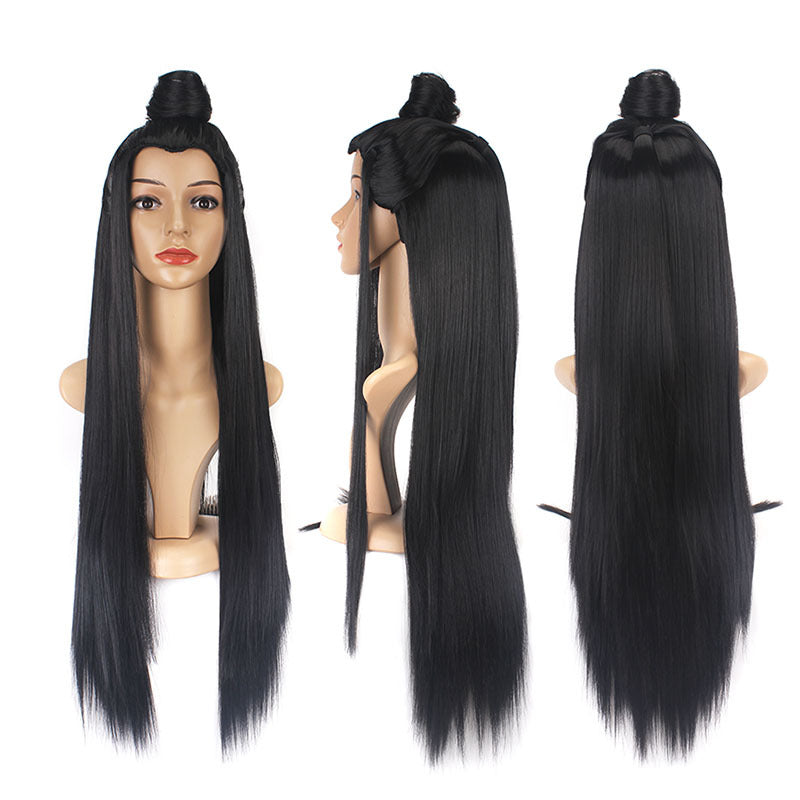 Old Ancestor Black Ancient Costume Beauty Tip Style No Cos Wig