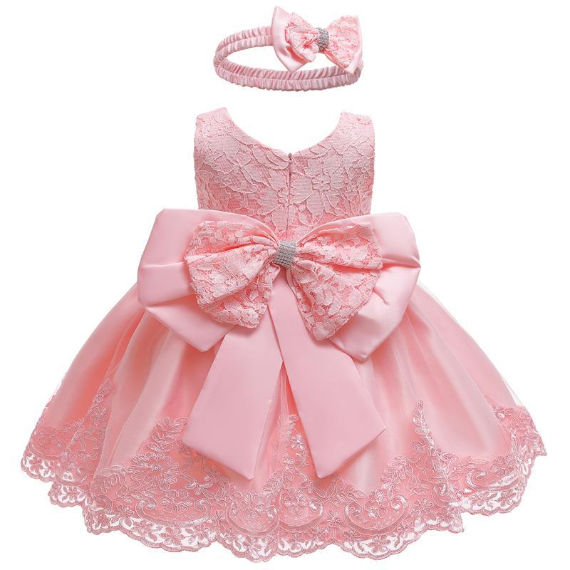 One Year Bow Hair Band Tutu Children's Dress
