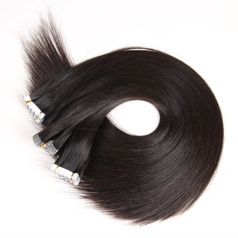 Women's Seamless Hair Extension Real Piece Pick Up Set Straight For Wig