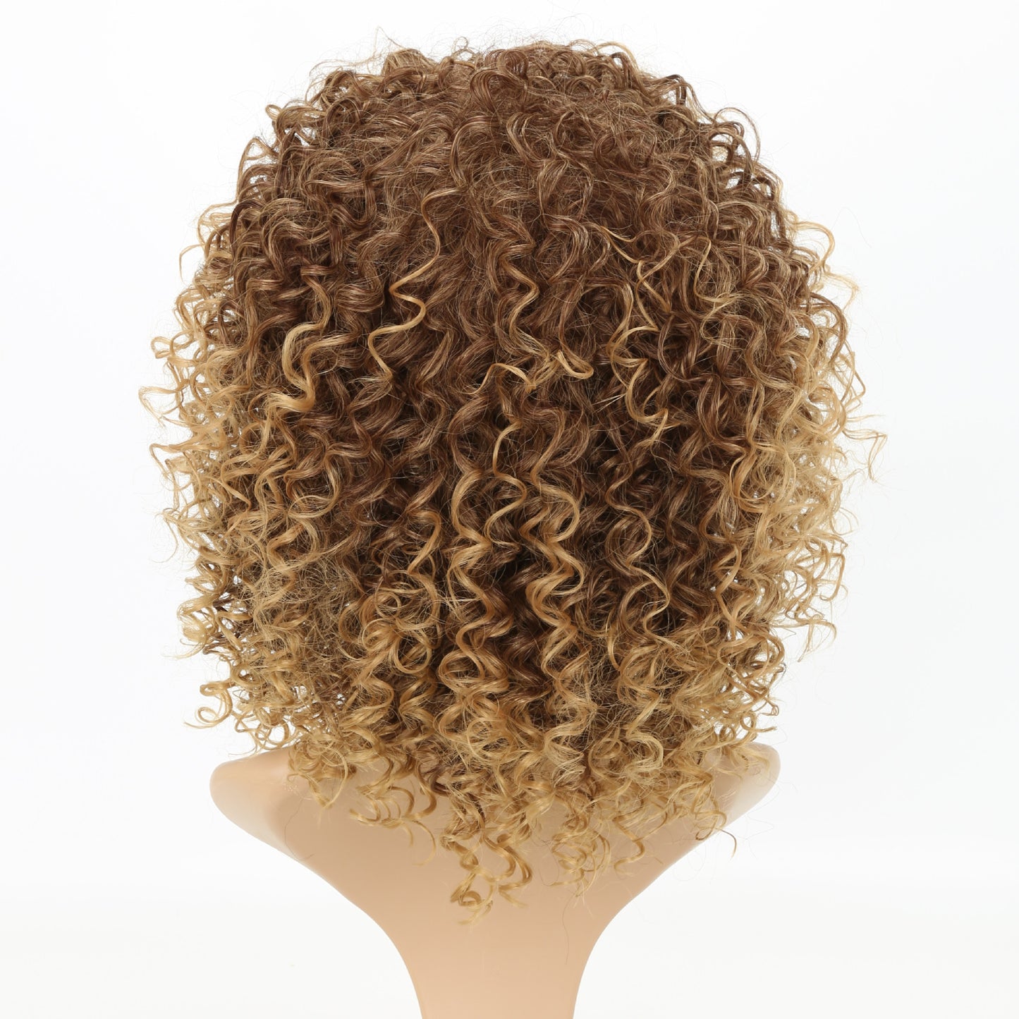 Head Cover African Small Roll Female Fiber Wig Short Curly Hair