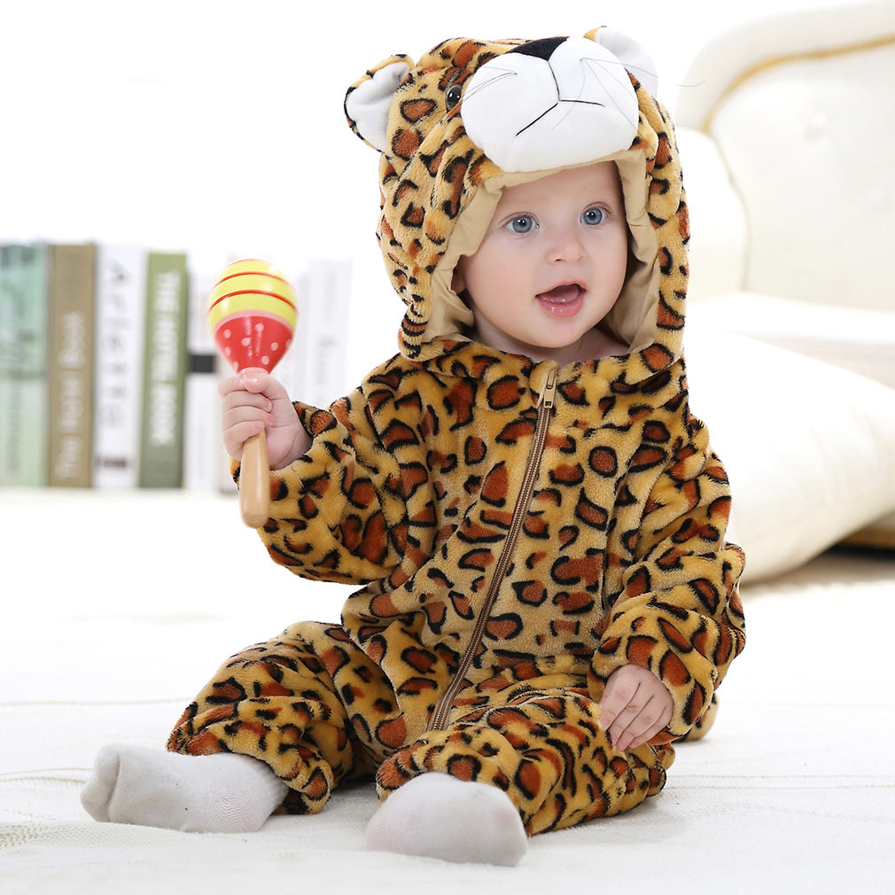 Flannel Jumpsuit Romper Cartoon Performance Clothes Jumpsuit, Climbing Suit