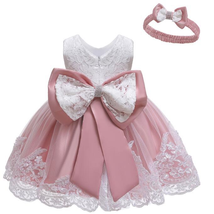 One Year Bow Hair Band Tutu Children's Dress