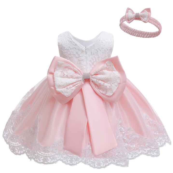 One Year Bow Hair Band Tutu Children's Dress