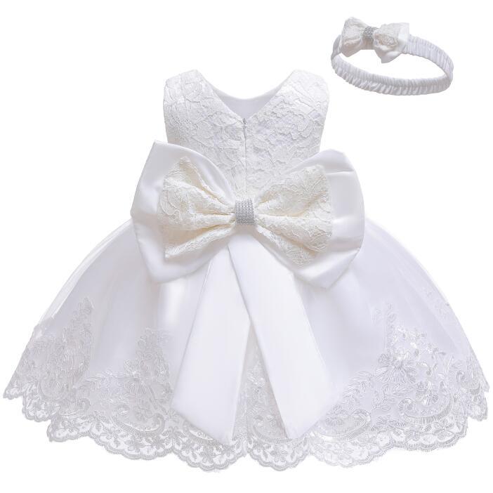 One Year Bow Hair Band Tutu Children's Dress