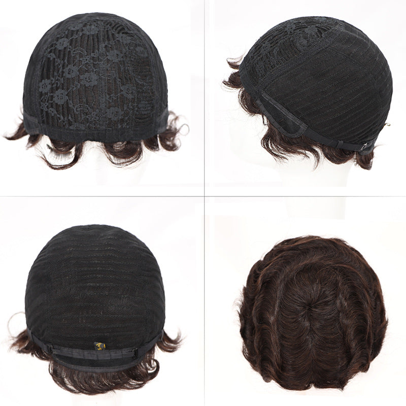 Human Head Retro Wavy Nostalgic Republic Of China Old Style Wig Short Curly Hair