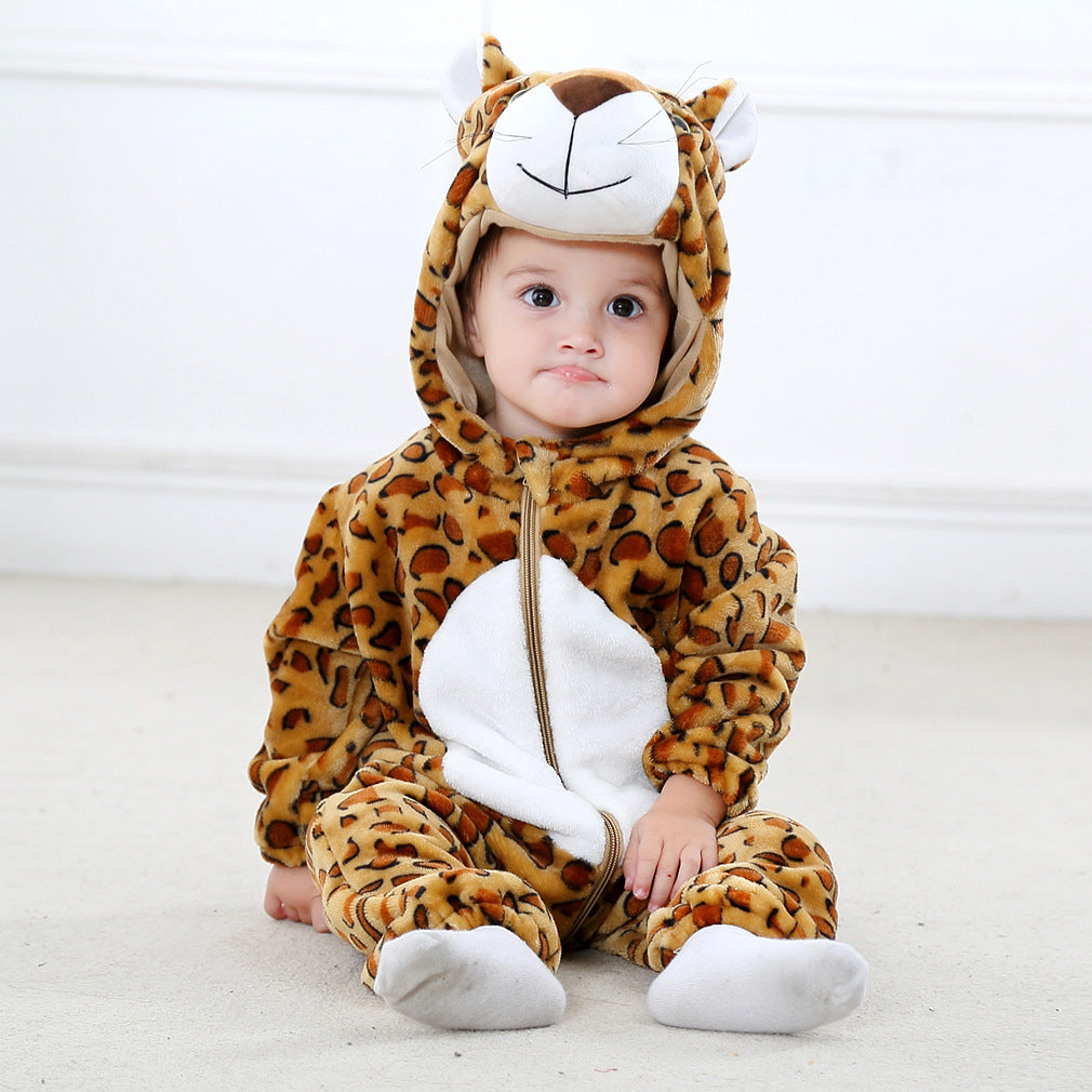 Flannel Jumpsuit Romper Cartoon Performance Clothes Jumpsuit, Climbing Suit