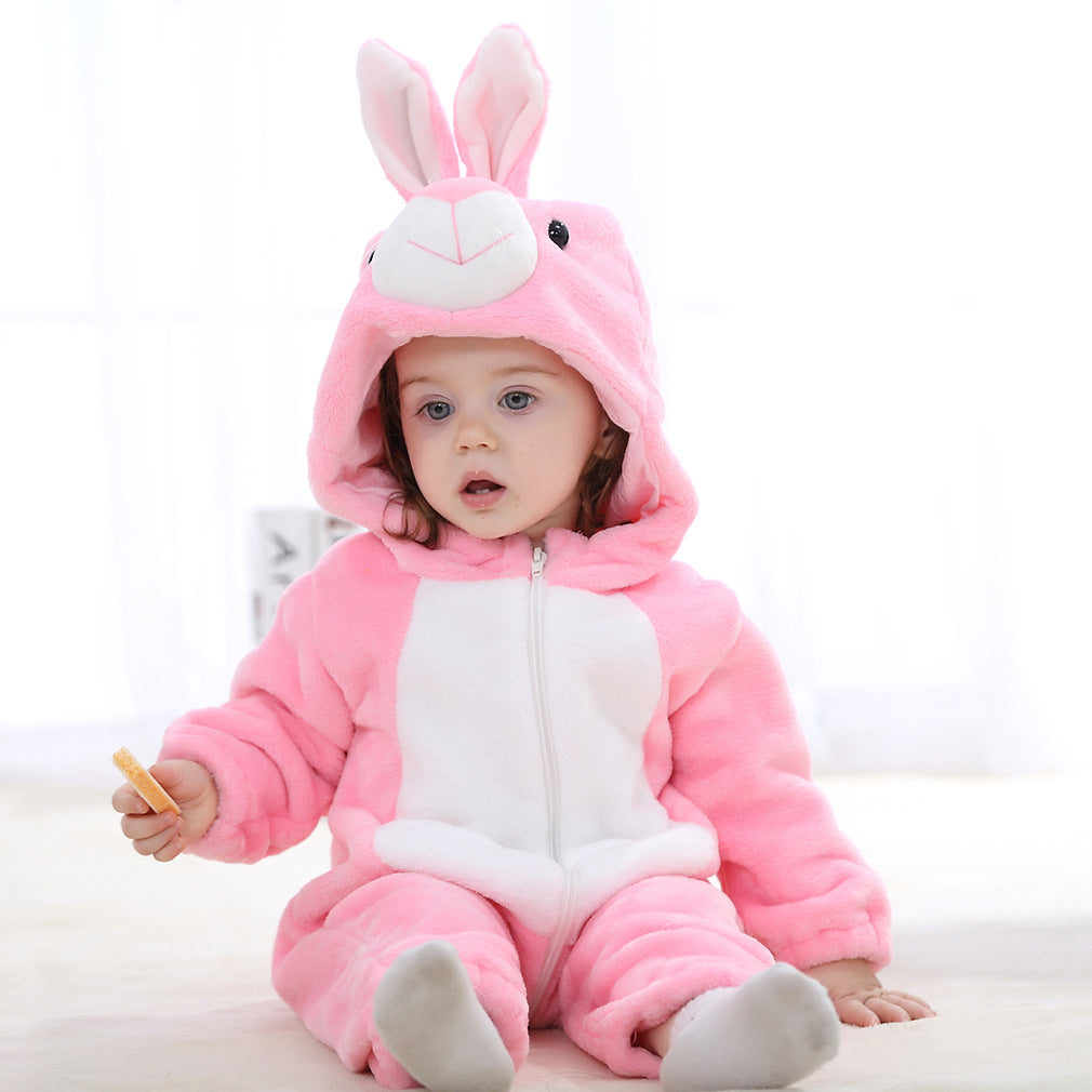 Flannel Jumpsuit Romper Cartoon Performance Clothes Jumpsuit, Climbing Suit
