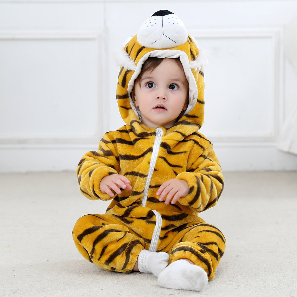 Flannel Jumpsuit Romper Cartoon Performance Clothes Jumpsuit, Climbing Suit