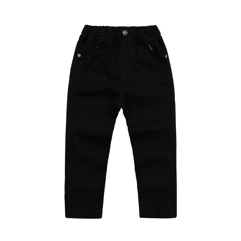 Children's Solid Color Casual Trousers Slim Fit Children's Pants