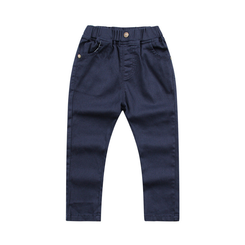 Children's Solid Color Casual Trousers Slim Fit Children's Pants