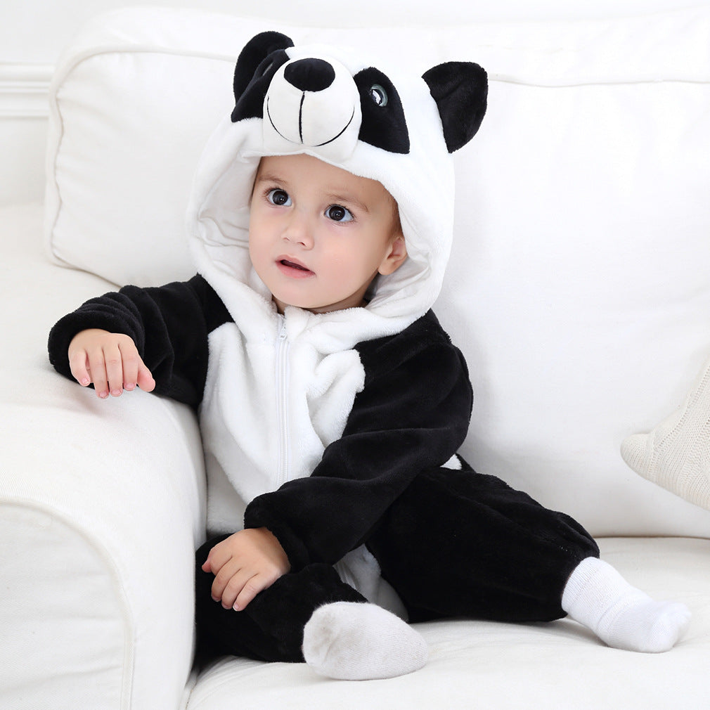 Flannel Jumpsuit Romper Cartoon Performance Clothes Jumpsuit, Climbing Suit