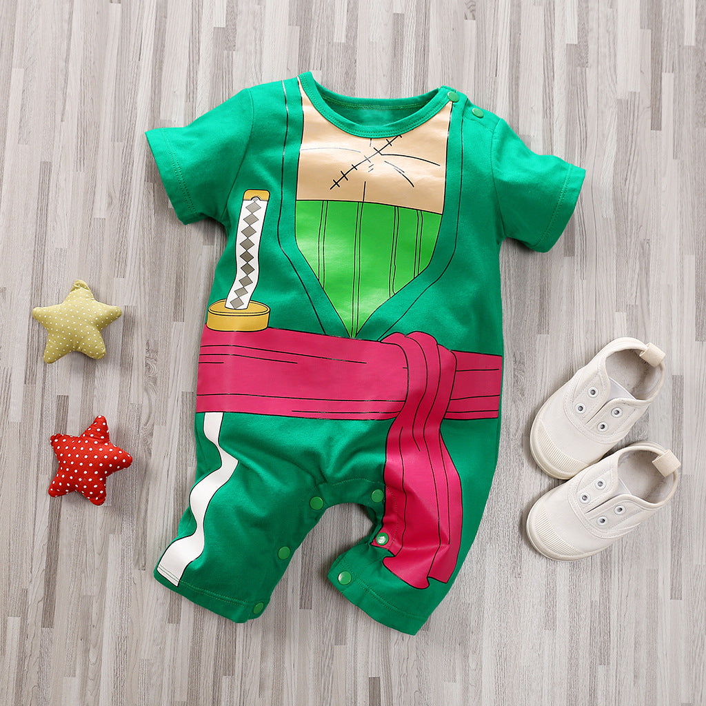 Cartoon Jumpsuit Full Cotton Thin Section Pullover Rompers Long Sleeve Jumpsuit, Climbing Suit