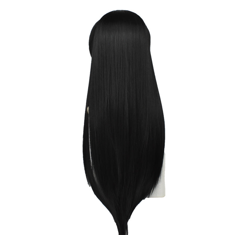 Hui Fiber Black Mid-length Fluffy Long Cos Wig