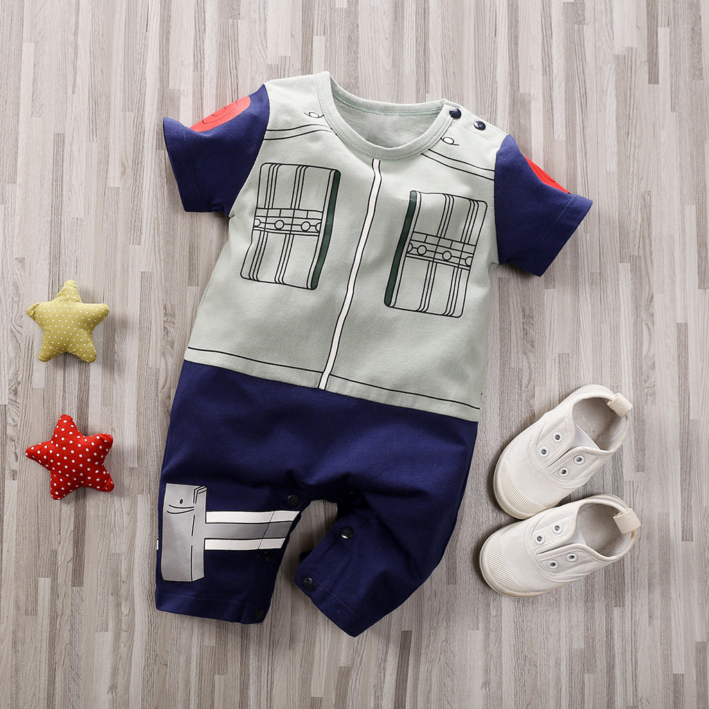 Cartoon Jumpsuit Full Cotton Thin Section Pullover Rompers Long Sleeve Jumpsuit, Climbing Suit