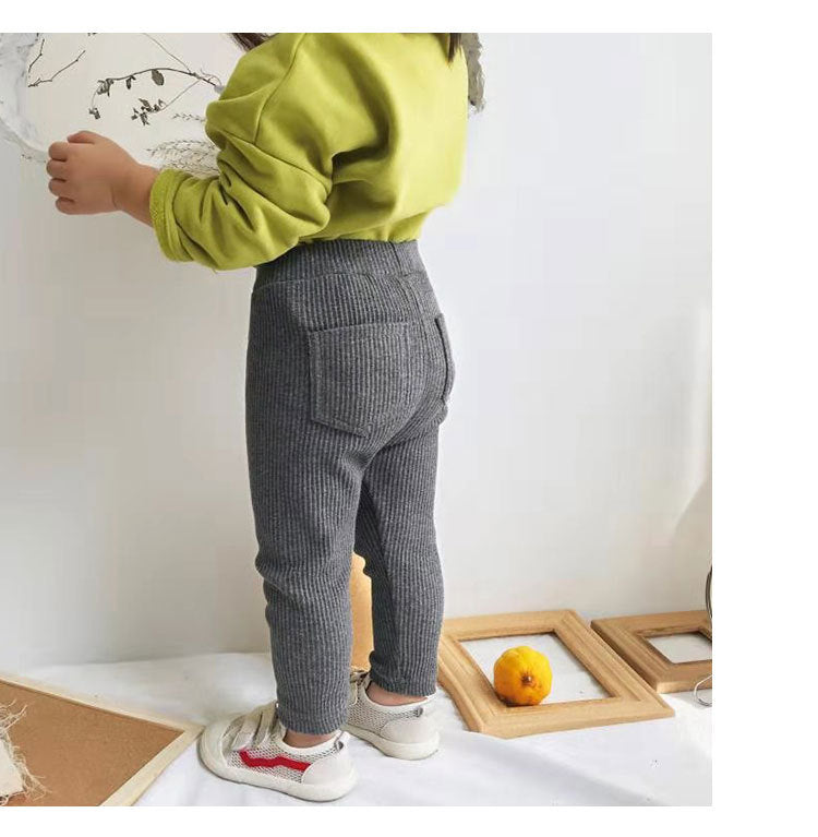 Leggings High Waist Belly Protection Trousers Cotton Children's Pants