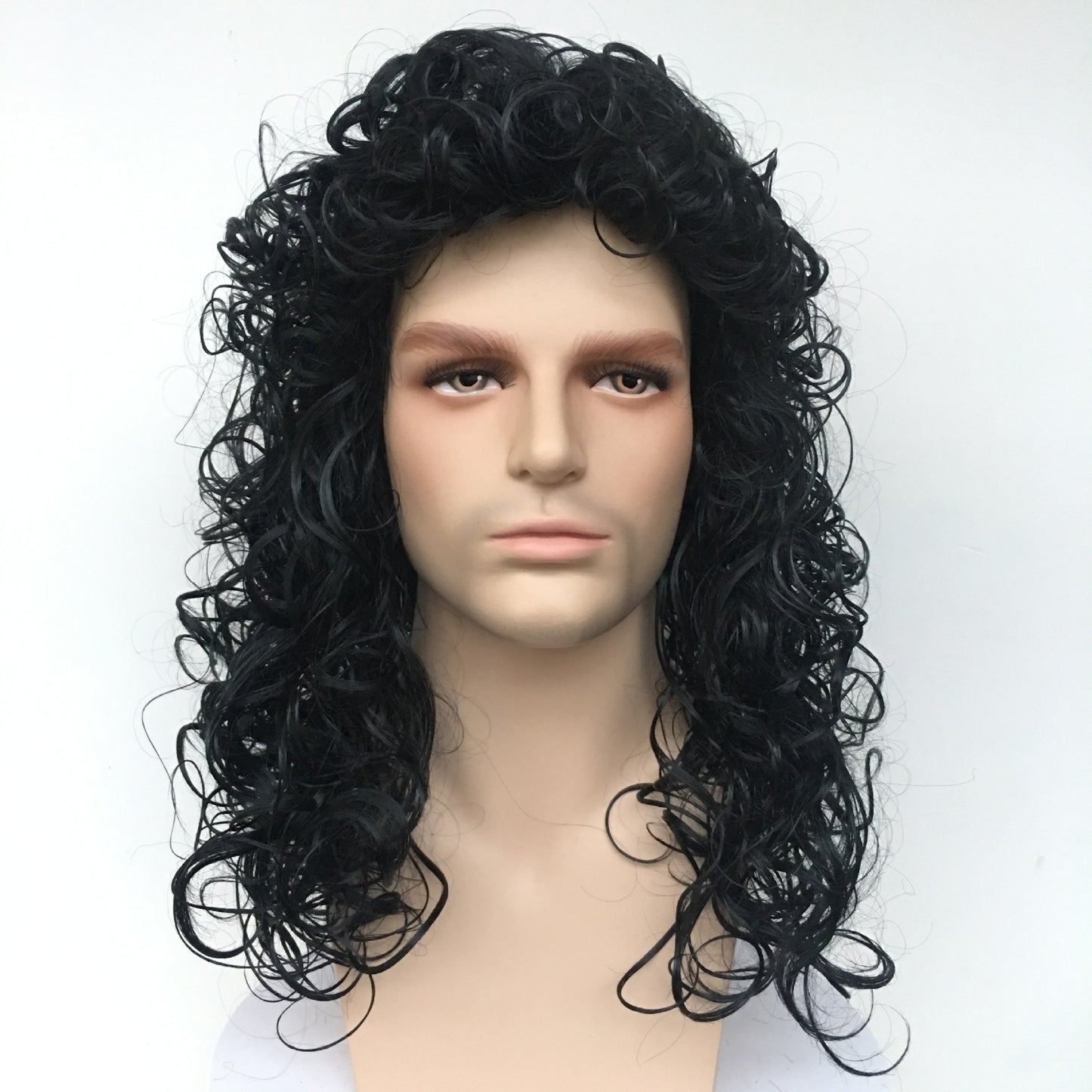 Men's Fluffy Long Curly Chemical Fiber African Wigs Wig Short Straight Hair
