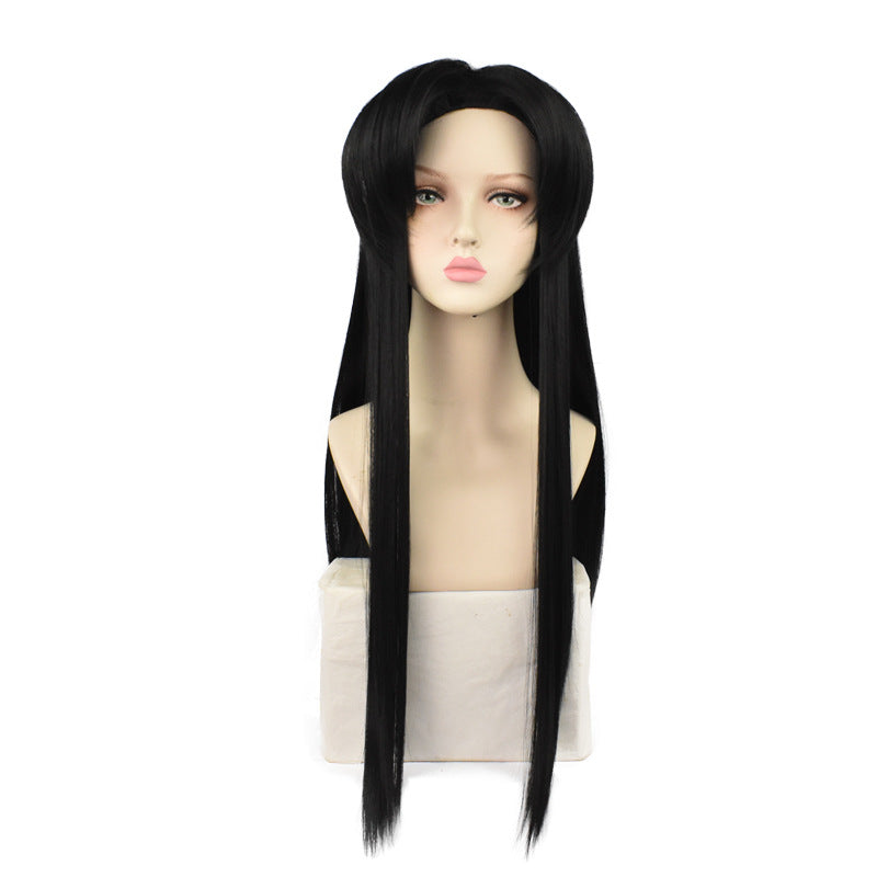Hui Fiber Black Mid-length Fluffy Long Cos Wig