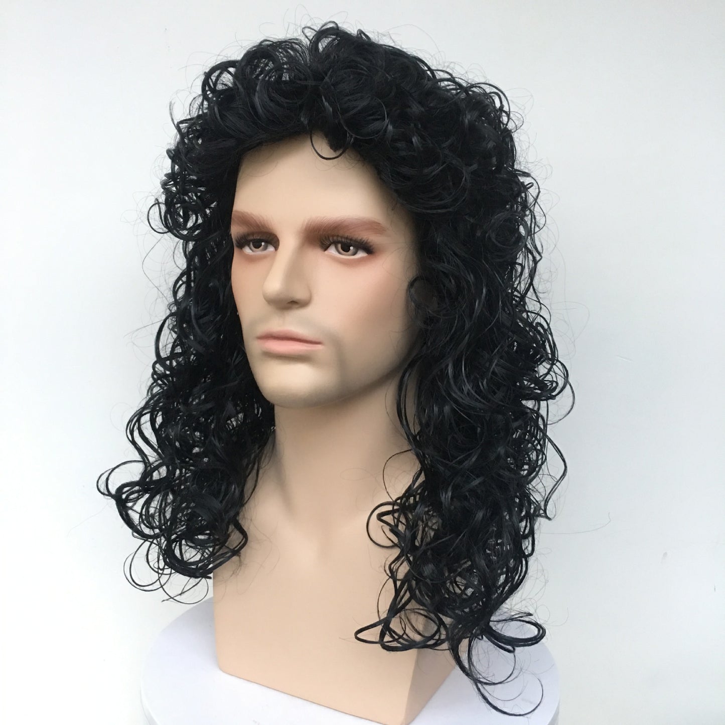 Men's Fluffy Long Curly Chemical Fiber African Wigs Wig Short Straight Hair