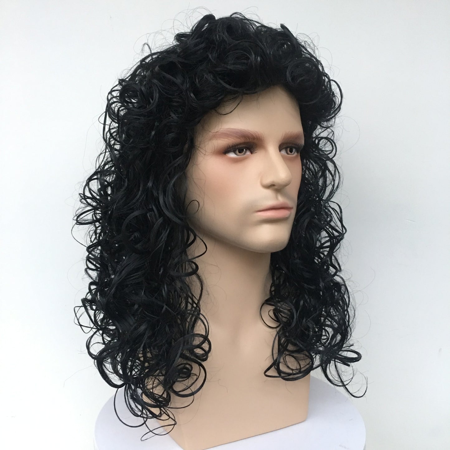 Men's Fluffy Long Curly Chemical Fiber African Wigs Wig Short Straight Hair