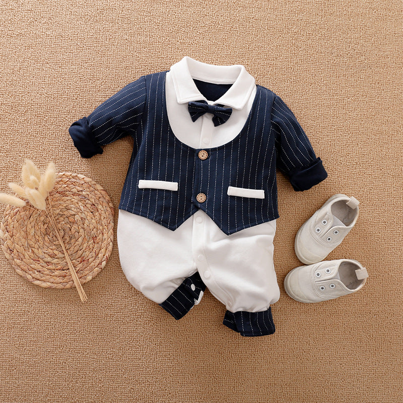 Jumpsuit Gentleman Clothes Long Sleeve Infant Jumpsuit, Climbing Suit