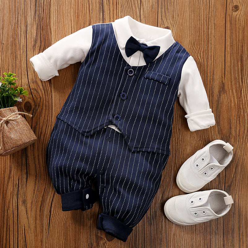 Class Gentleman Romper One Year Old Celebration Dress Jumpsuit, Climbing Suit