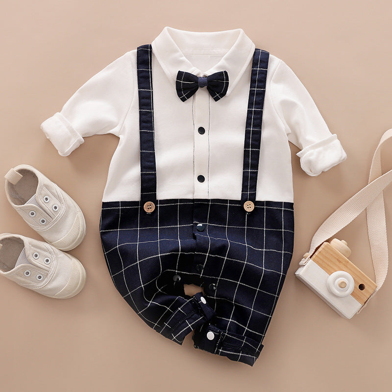 Class Gentleman Romper One Year Old Celebration Dress Jumpsuit, Climbing Suit