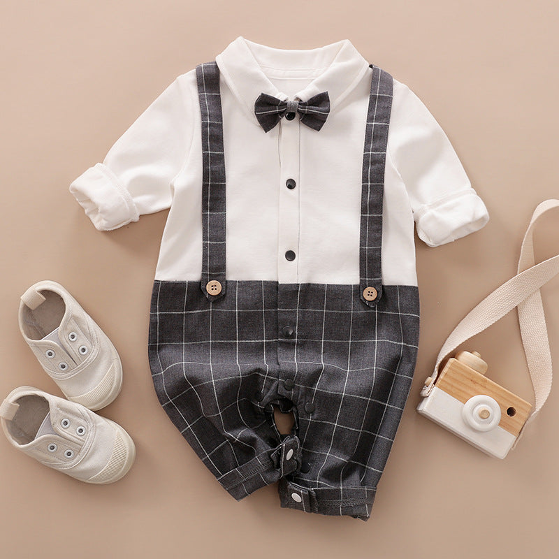 Class Gentleman Romper One Year Old Celebration Dress Jumpsuit, Climbing Suit