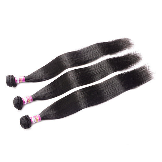 Pretty Human Hair Extension Long Straight Wig