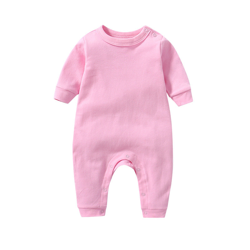 Women's & Men's Pure Color Shoulder Button Jumpsuit Cotton One-piece Long-leg Jumpsuit, Climbing Suit
