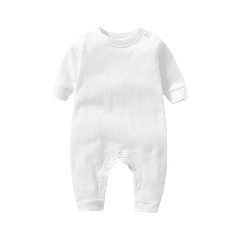 Women's & Men's Pure Color Shoulder Button Jumpsuit Cotton One-piece Long-leg Jumpsuit, Climbing Suit