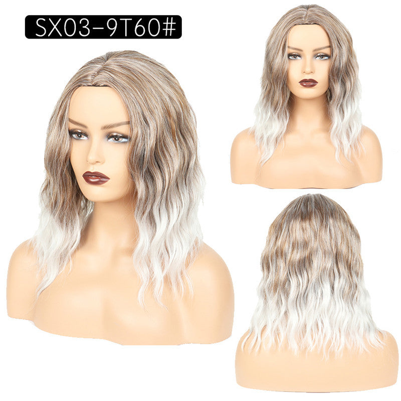 Head Cover Wigs With Small Waves Wig Short Curly Hair