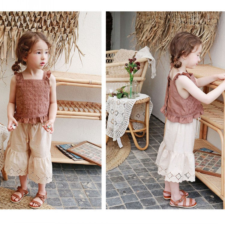 Summer Strawberry Shan Korean Style Fashion Breathable Children's Pants